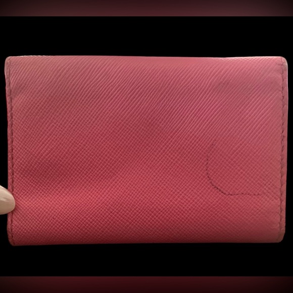 PRADA Pink Saffiano Leather Key Case - Picture 6 of 11